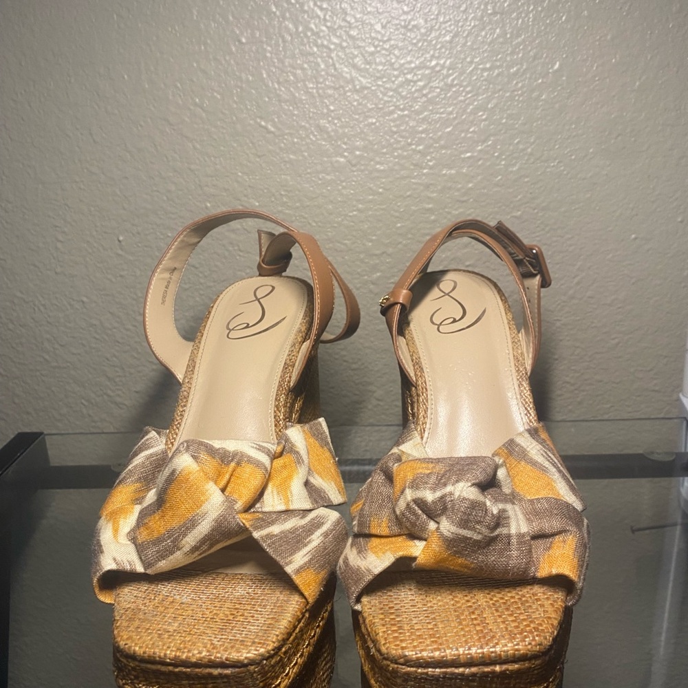 SAM EDELMAN Stylish Brown Platform Sandals - Picture 4 of 9